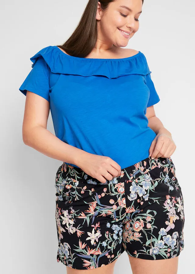 PANTALóN CORTO DE ALGODóN CON CINTURILLA CóMODA (2 UNIDADES) NEGRONEGRO ESTAMPADO